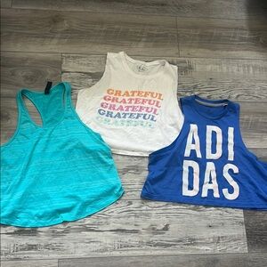Bundle of cropped workout tops